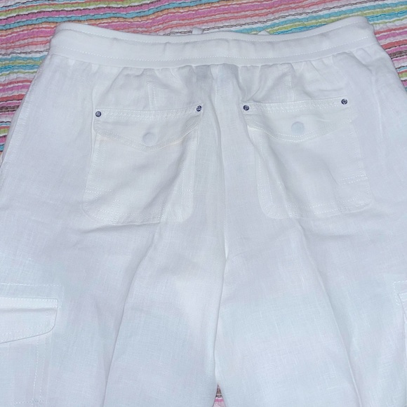 I.N.C sz 10 white linen pants - Picture 3 of 10